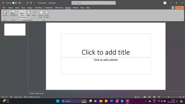 Recording with Microsoft PowerPoint